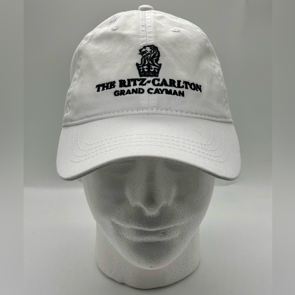 The Ritz Carlton Grand Cayman Hat Cap America Strap Back Embroidered White OSFA